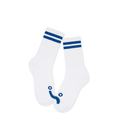 Load image into Gallery viewer, Rib Socks | Happy Sad (White/Blue)
