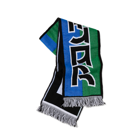 Football Scarf | Squares (Blue/Green)