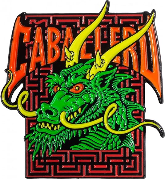 Powell Peralta Enamel Pin Cab Street Dragon Green front view