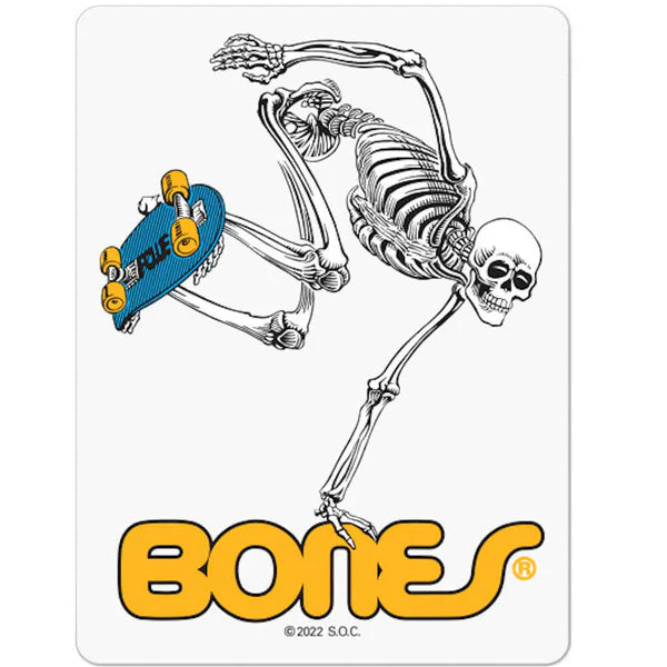 Powell Peralta Sticker Skateboard Skeleton Clear