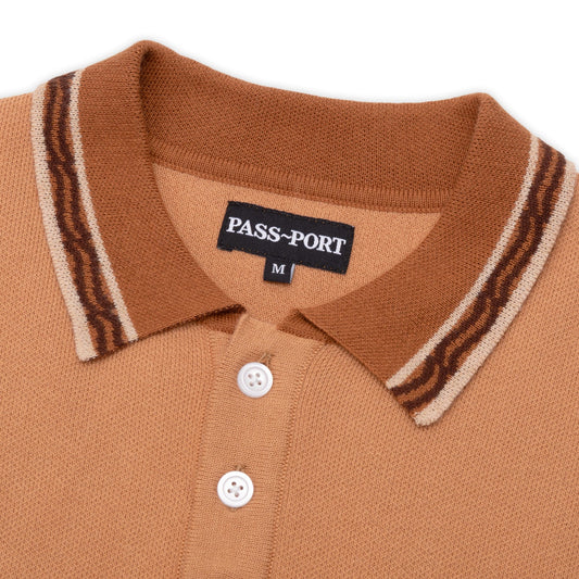 Sunspot Organic Knit Polo (Camel)