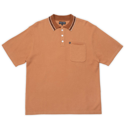 Sunspot Organic Knit Polo (Camel)