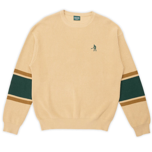 Organic Cotton Stripe Knit Sweater (Cream)