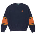 Charger l'image dans la visionneuse de la galerie, Organic Cotton Stripe Knit Sweater (Navy)
