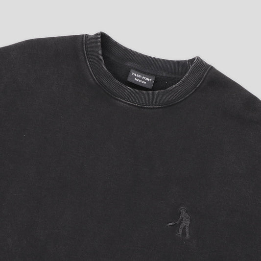 Solid Workers Sweater (Washed Black)