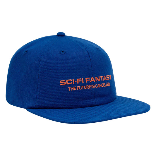 Sci-Fi Fantasy 6 Panel Hat Future Is Canceled Blue