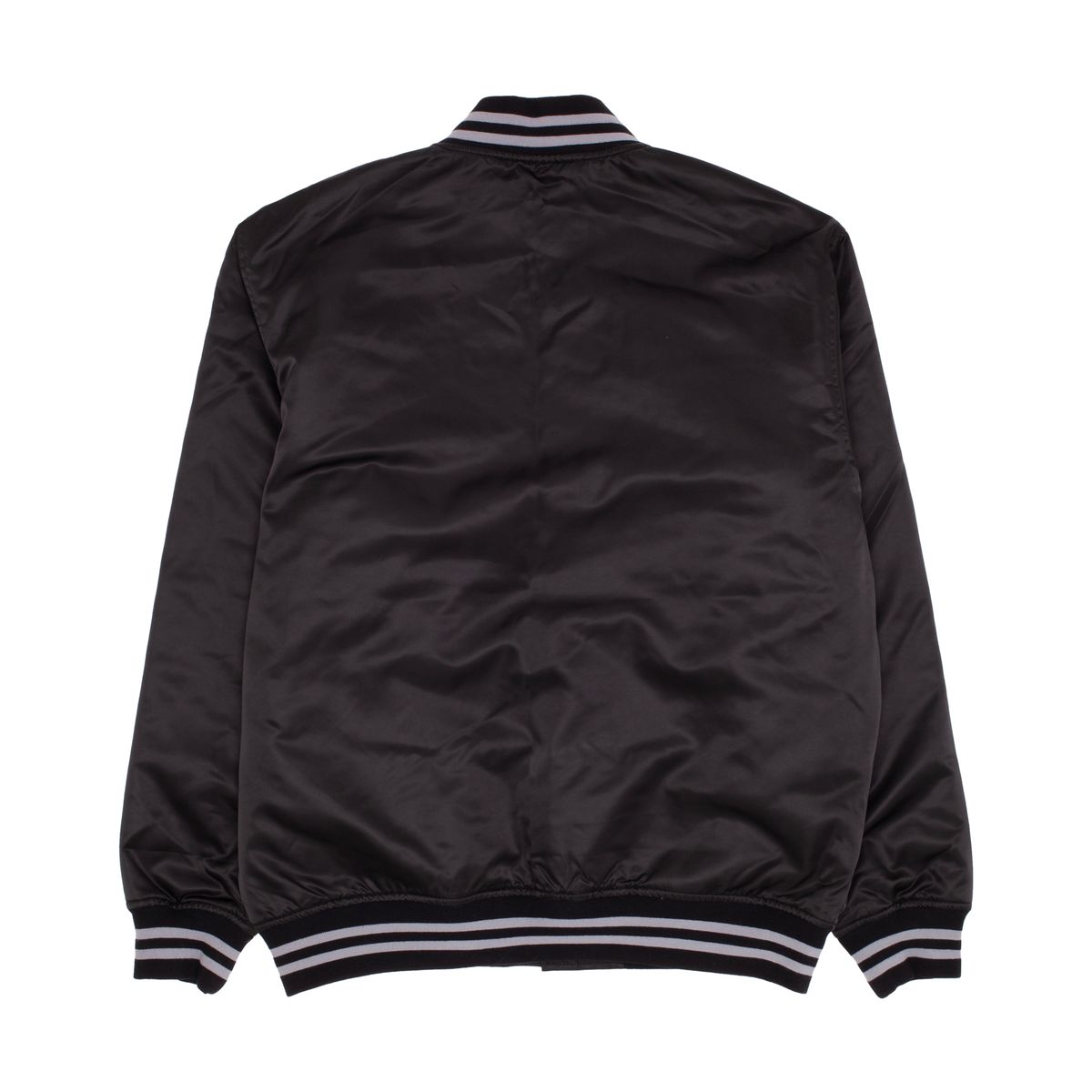 Satin Bomber Jacket (Black)
