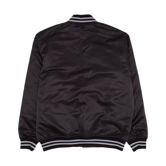 Satin Bomber Jacket (Black)