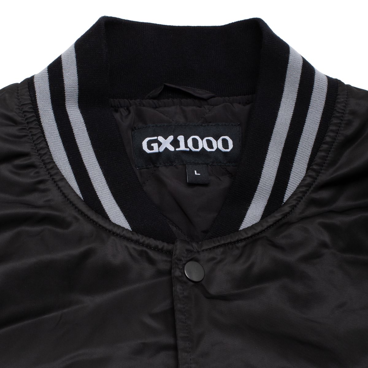 Satin Bomber Jacket (Black)