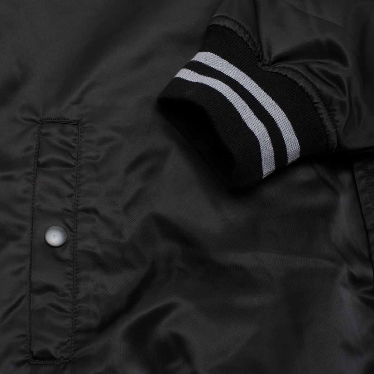 Satin Bomber Jacket (Black)
