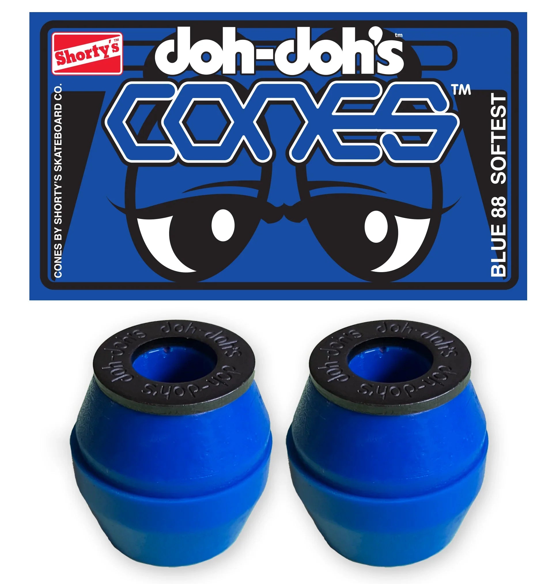 Shortys Bushings Doh Doh Cones Blue Soft 88a