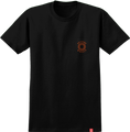 Charger l'image dans la visionneuse de la galerie, Spitfire Pocket T-Shirt Hollow Classic Black/Burnt Orange front view
