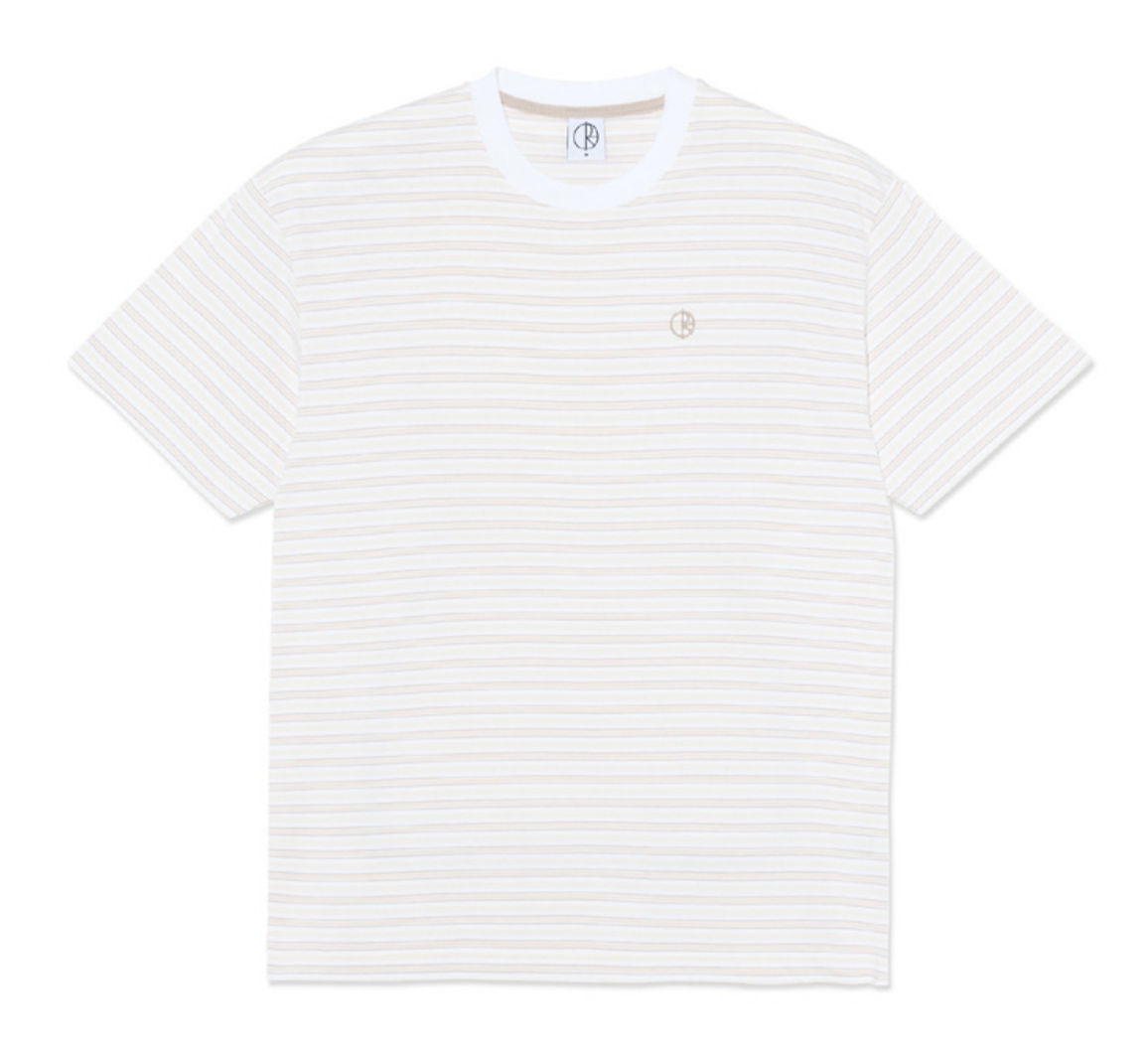 Tee Stripe (White/Taupe)
