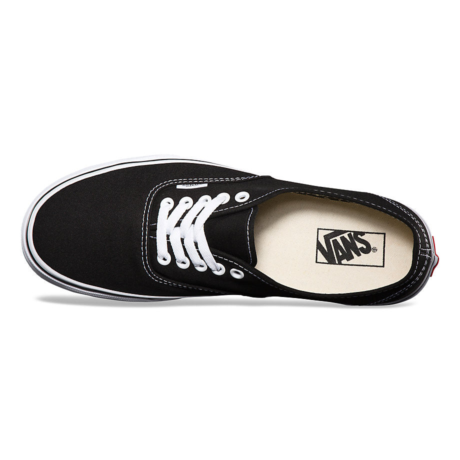 Vans Authentic Black birds eye view 