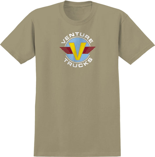 Venture T-Shirt Wings Sand/Light Blue/Yellow/Dark Red front view