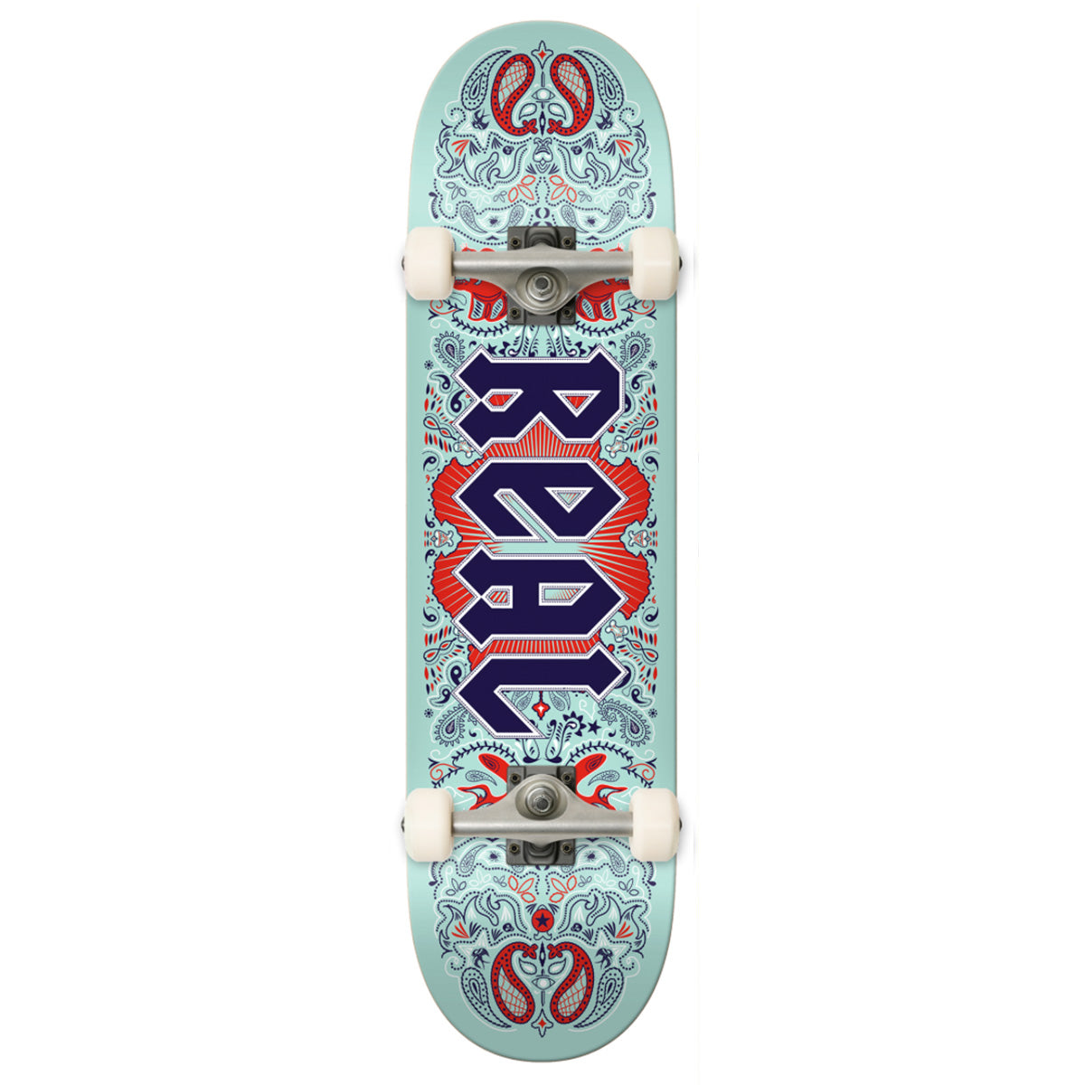 Bandana Teal Complete Skateboard 7.75"