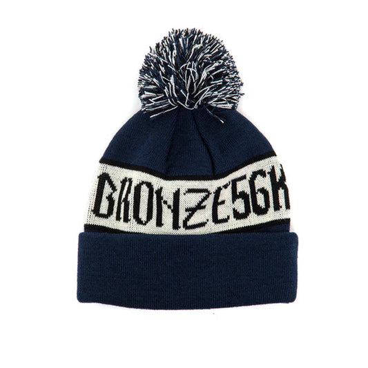 Poof Ball Beanie (Navy)