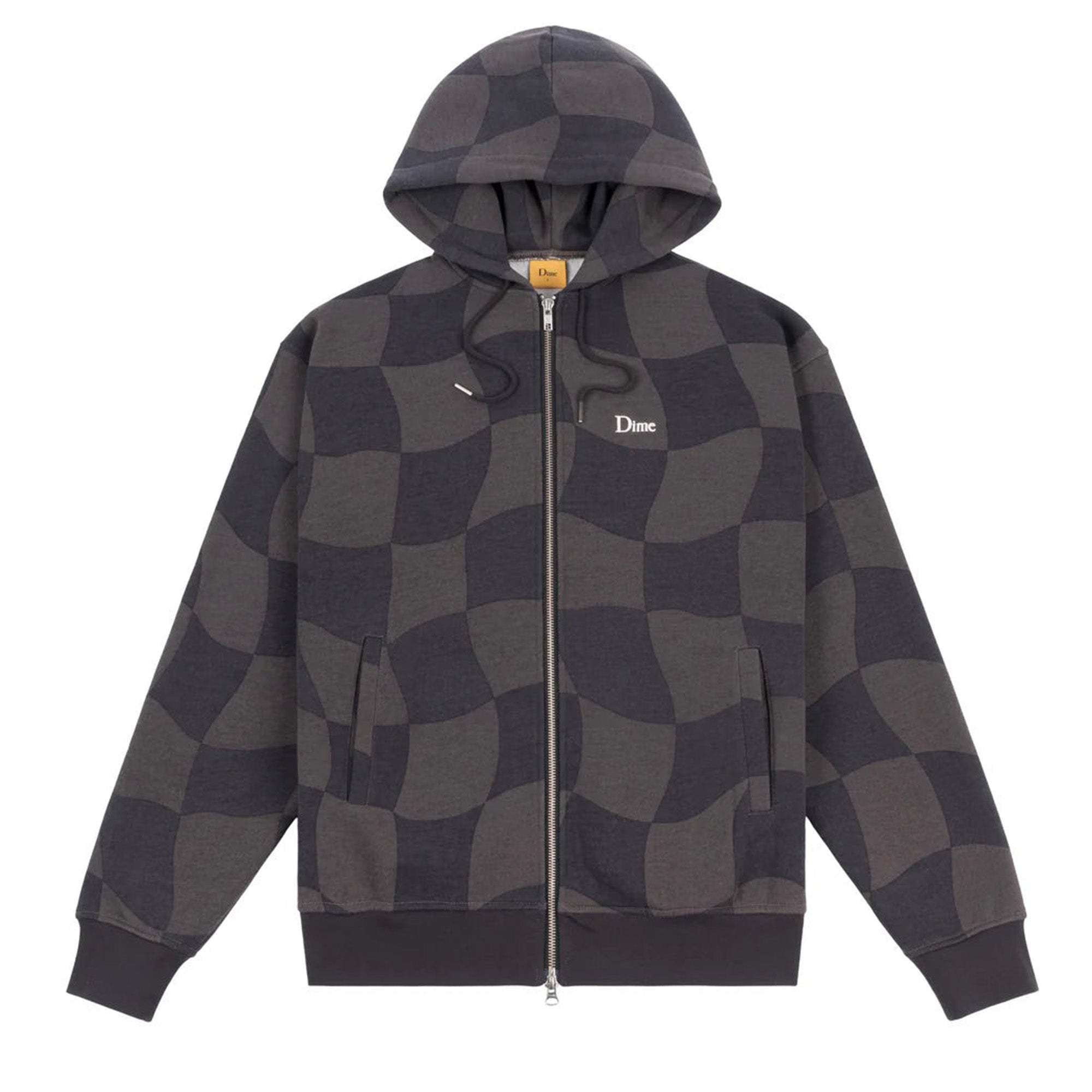 Classic Checkmate Zip Hoodie (Charcoal)