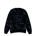 Charger l'image dans la visionneuse de la galerie, Eyeball Knit Sweater (Black/Harbour Blue)
