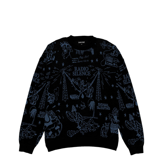 Eyeball Knit Sweater (Black/Harbour Blue)