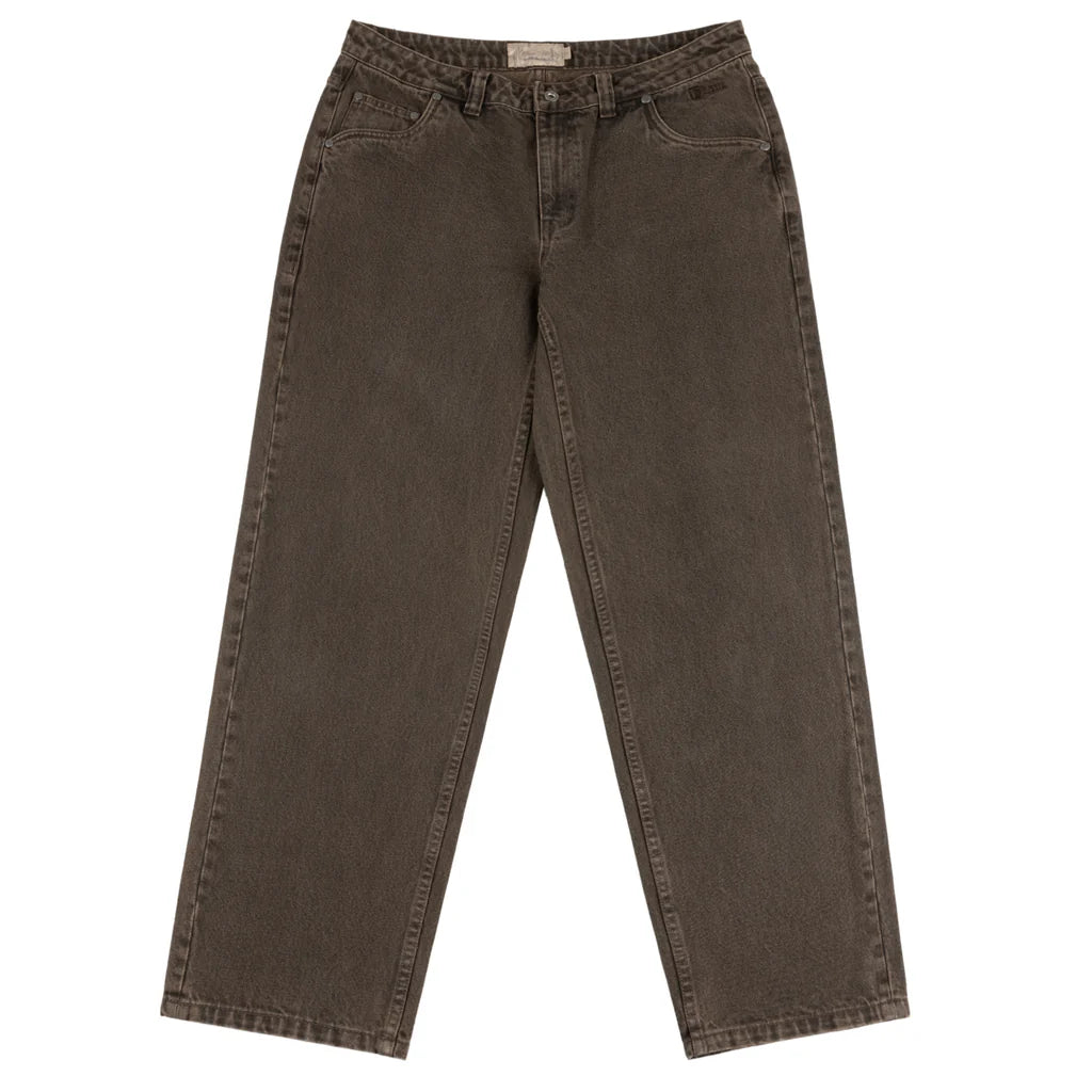 Relaxed Denim Pants (Faded Brown)