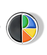 Pin | Trio Fill Logo (Black/Blue/White)