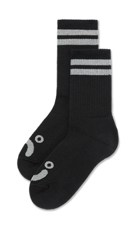 Rib Socks | Happy Sad (Black/Heather)