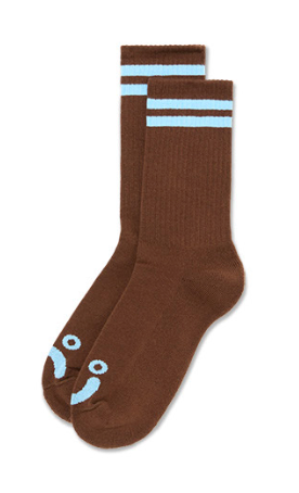 Rib Socks | Happy Sad (Brown/Blue)