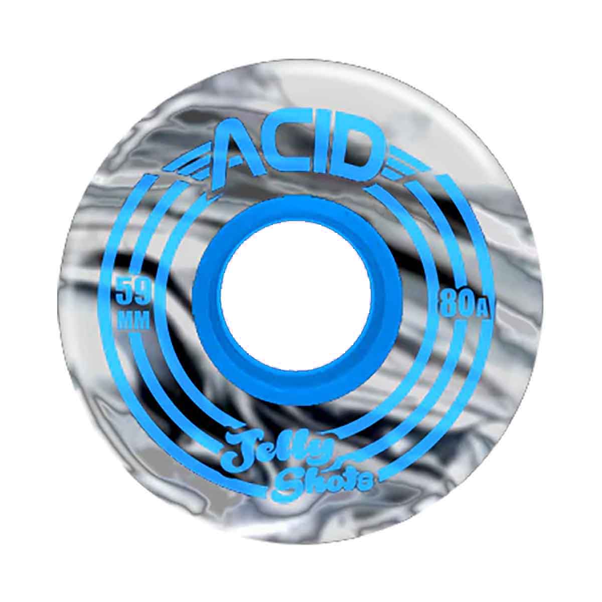 Jelly Shots Cruiser Wheels 59mm 80A (Black/White Swirl)