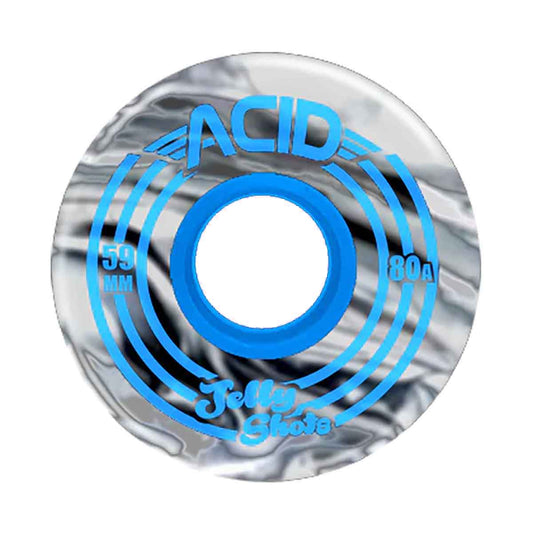 Jelly Shots Cruiser Wheels 59mm 80A (Black/White Swirl)