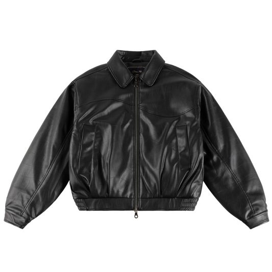 Debossed Wavy Jacket (Black)