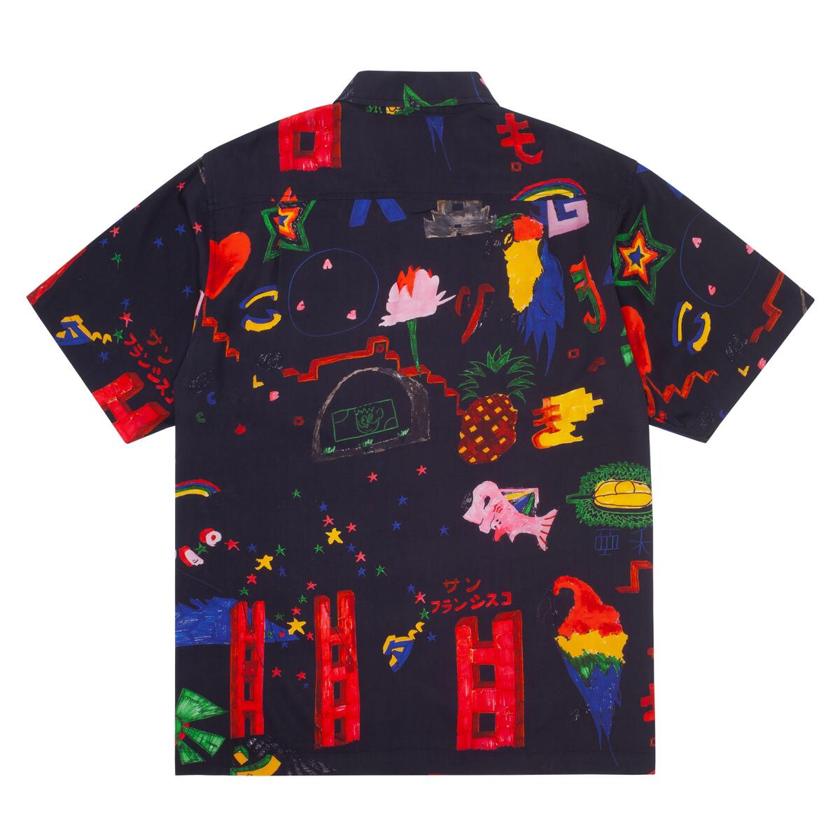 Panda Sex Rayon Button Down (Black)
