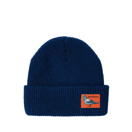 Lil Pigeon Label Beanie (Navy/Orange)