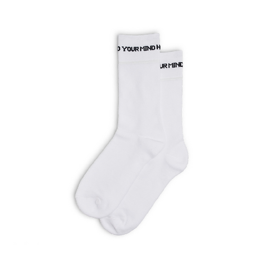 Reverse Terry Sock (White)