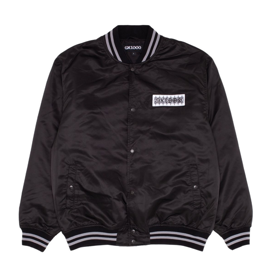 Satin Bomber Jacket (Black)
