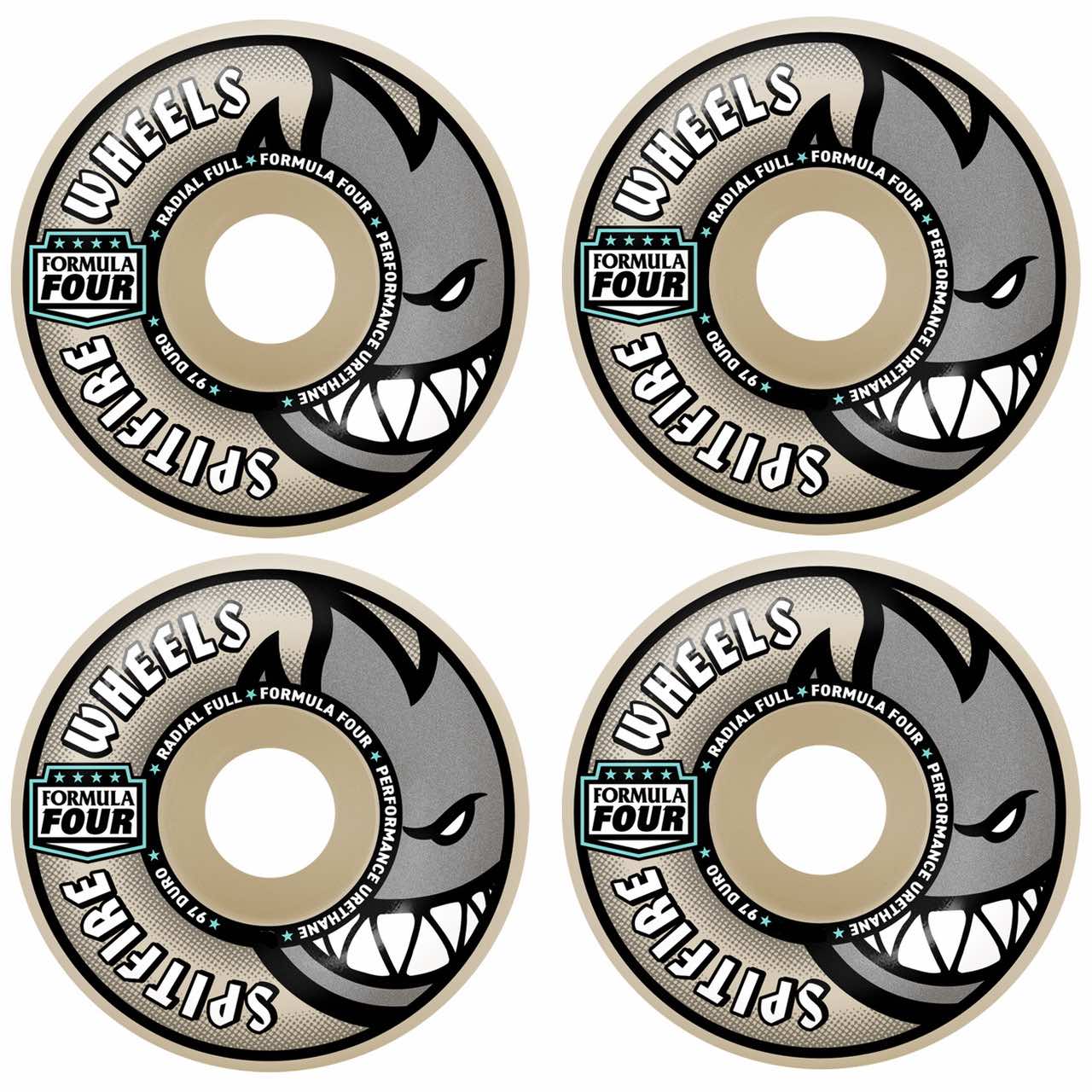 Spitfire Wheels Radial Full Formula Four 58mm 97D set of four