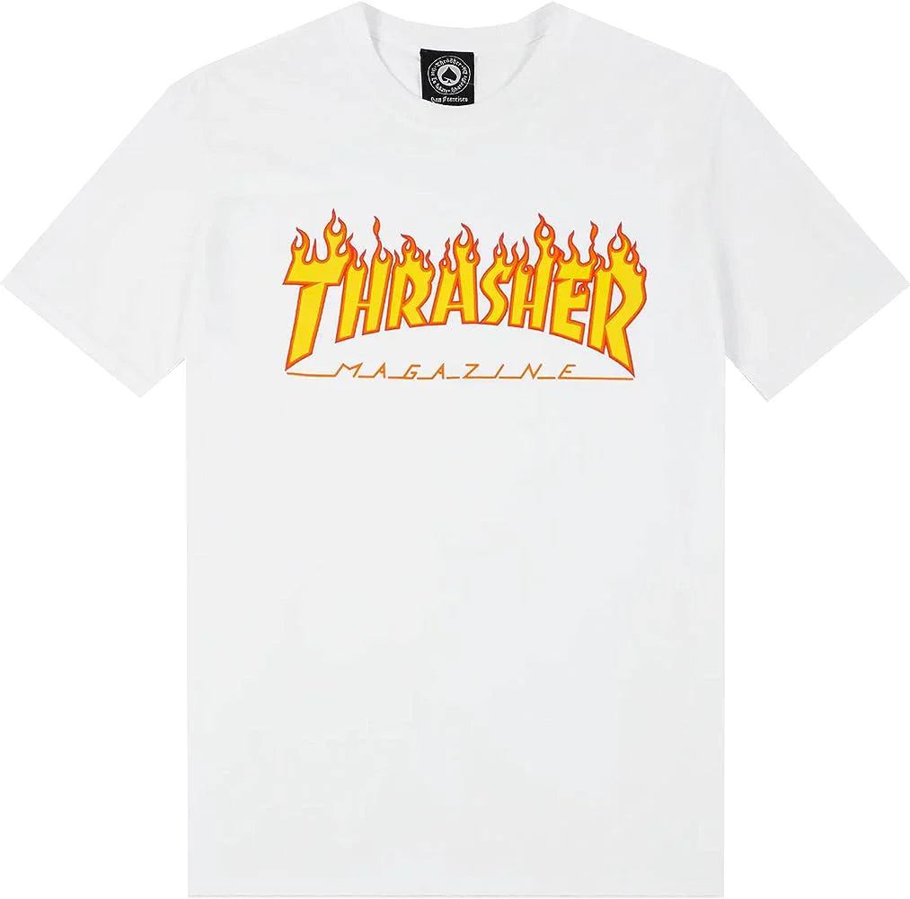 Flame Logo Youth T-Shirt (White)