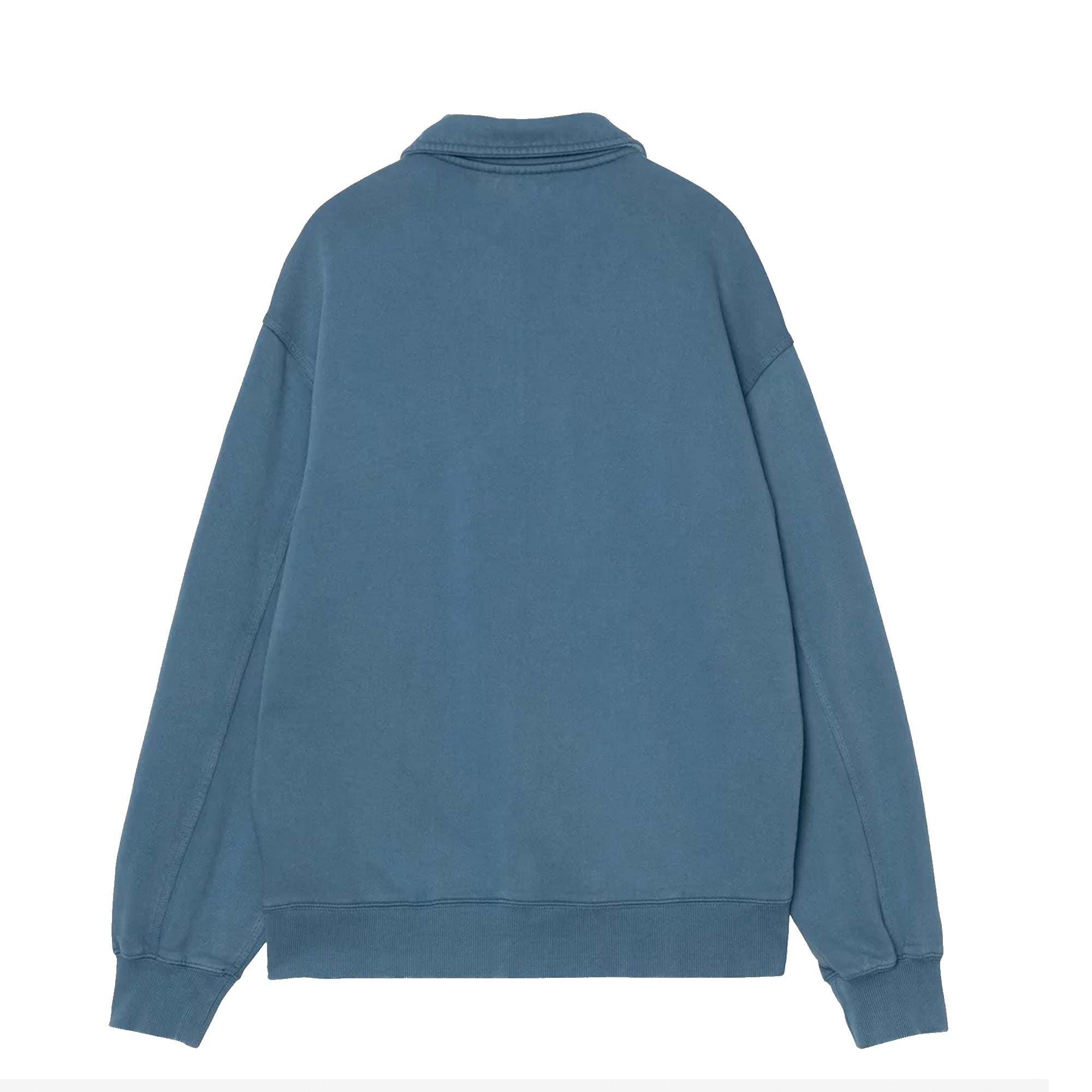Sweat-shirt Detroit demi-zippé (Bleu délavé)